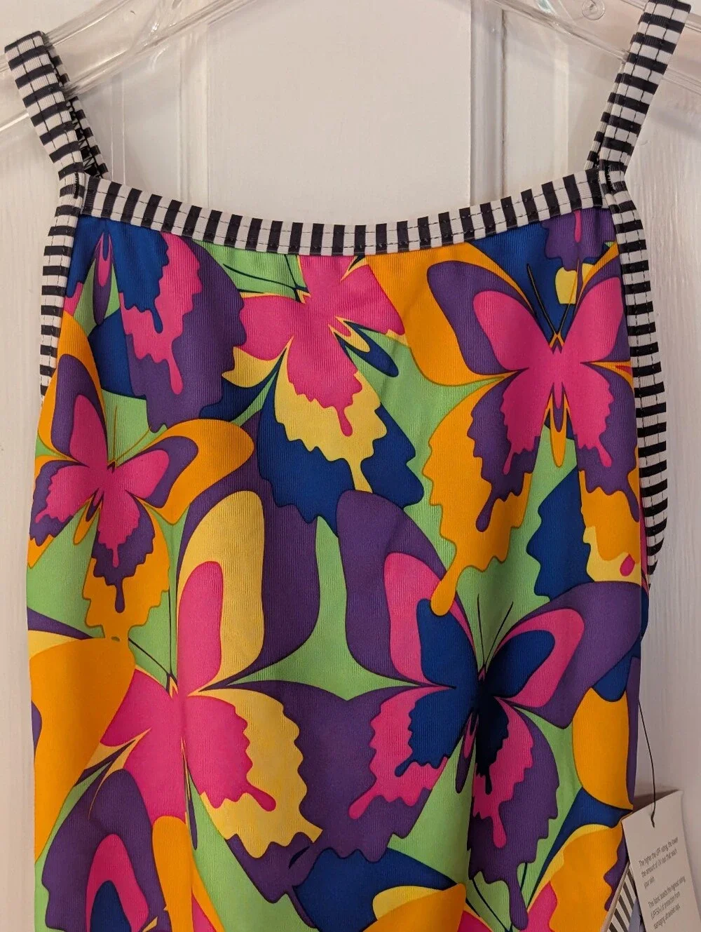 NWT Girls Dolfin Uglies Butterfly Print One-Piece Practicesuit Swimsuit Sz 16